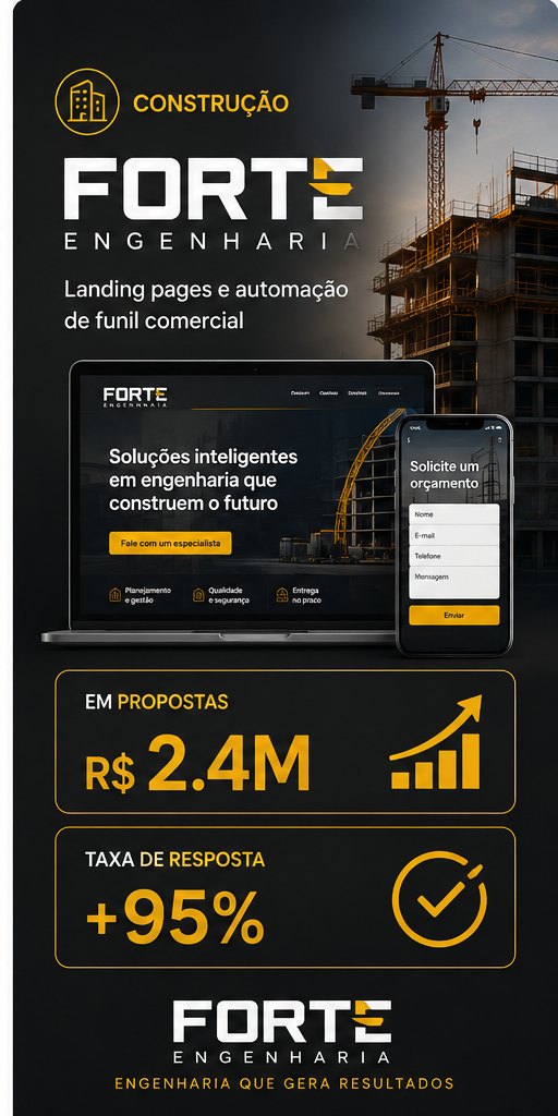Case Forte Engenharia: Landing pages e automação de funil comercial